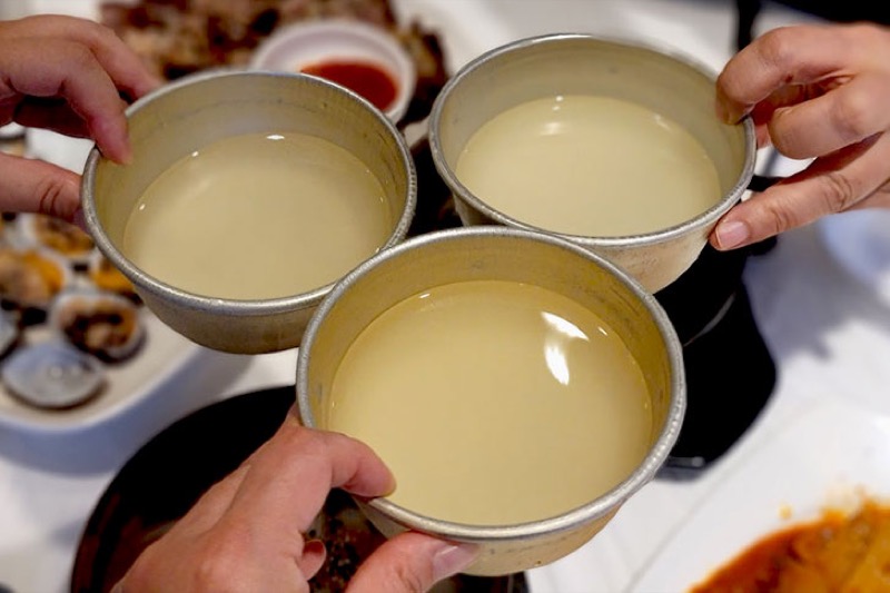 Seosin-dong Makgeolli Town lively bar scene in Jeonju