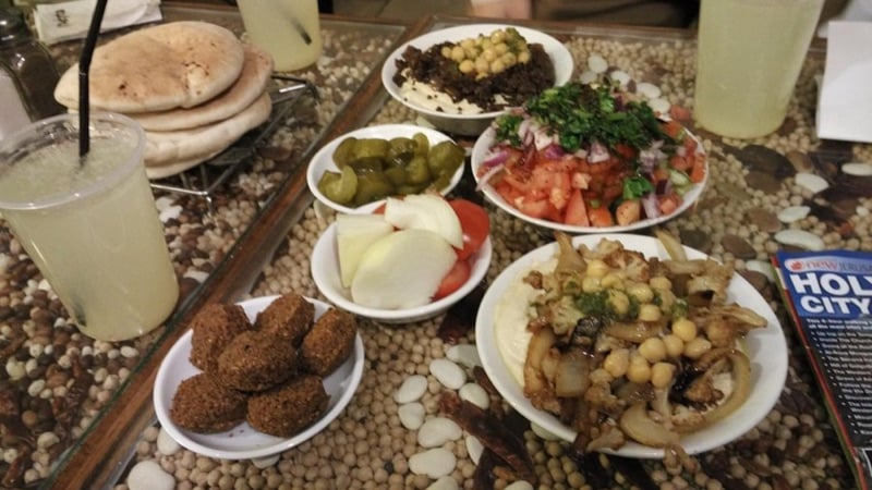 Ben-Sira Hummus with falafel in Jerusalem