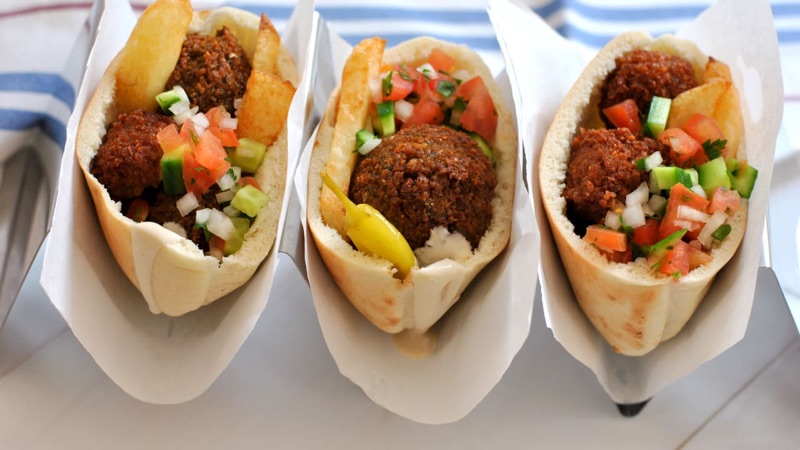 Michael Restaurant falafel on Saint Mark Street Jerusalem Old City