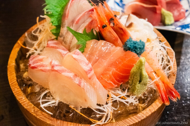Hiranoya Honten seafood izakaya in Kanazawa with fresh Sea of Japan fish