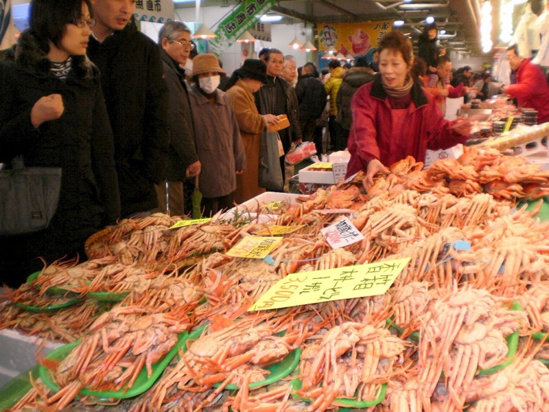 Kanazawa Port Fisherman's Market with fresh catch from the Sea of Japan
