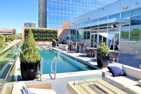 The Fontaine Hotel Rooftop Pool Bar (The WET Deck) in Country Club Plaza — Open seasonally, The WET Deck at The Fontaine Hotel provides a chic and exclusiv