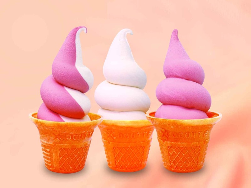 Kobe Milk soft serve and jiggly pudding