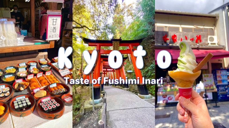 Food stalls at Fushimi Inari shrine in Kyoto