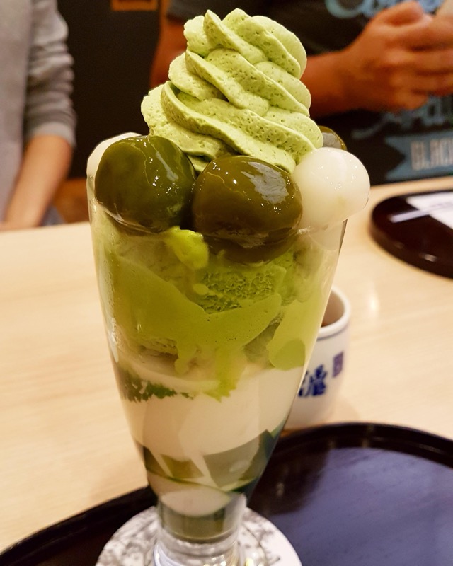Tsujiri matcha parfait and desserts in Kyoto