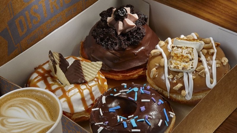 District: Donuts. Sliders. Brew. in The Strip (Cosmopolitan) — Originating from New Orleans, District offers exceptional gourmet donuts right o