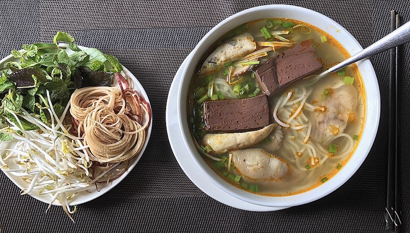 Vietnamese bún bò vermicelli bowl