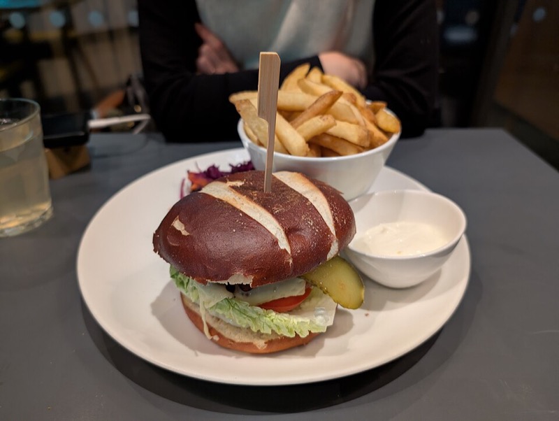 Plant-based cheeseburger