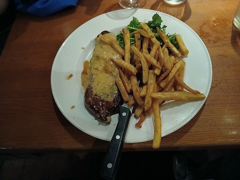 Steak with French fries