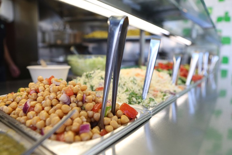 Maoz Vegetarian falafel with salad bar, Paris