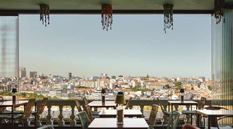 Lost In bohemian terrace bar in Príncipe Real Lisbon