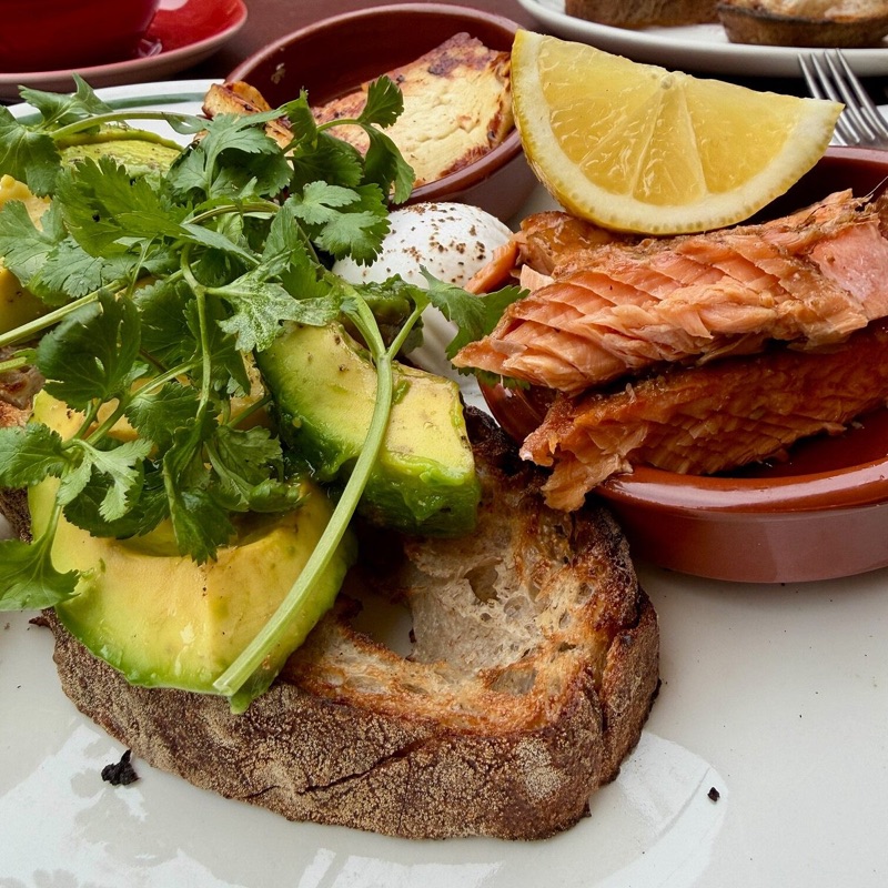 Granger and Co London Australian brunch ricotta hotcakes eggs