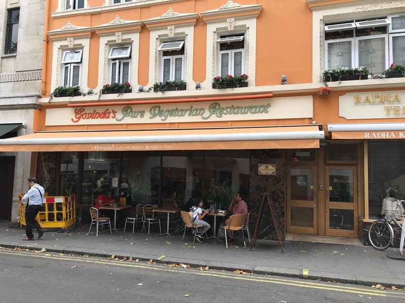 Govinda's Pure Vegetarian restaurant thali in Soho London