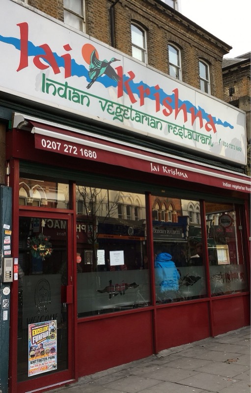 Jai Krishna vegetarian Indian restaurant in Finsbury Park London