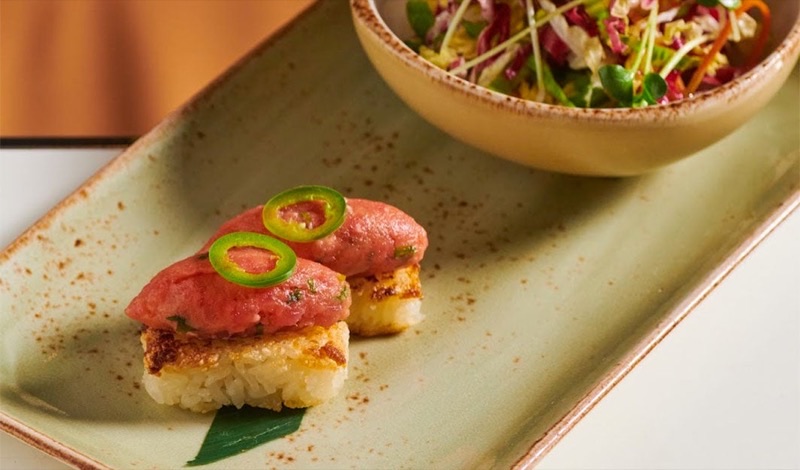 Katsuya L.A. Live in Downtown LA — Katsuya at L.A. Live offers a sleek, energetic dining experience with a modern t