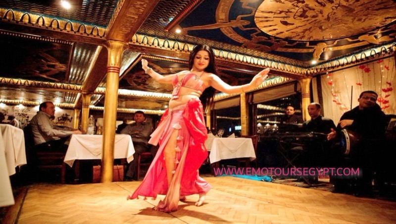 Belly dancing performance on a Nile dinner cruise in Luxor
