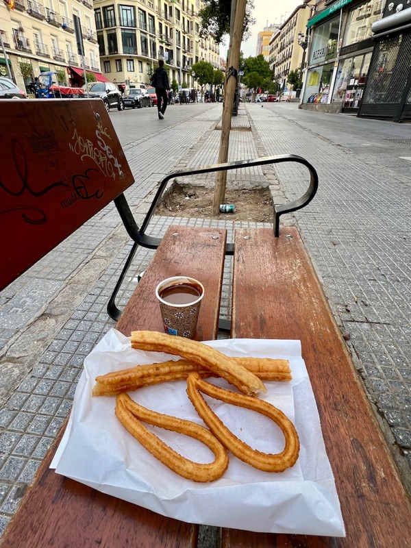 The Pío XII Churro Truck outside Alcampo, Madrid