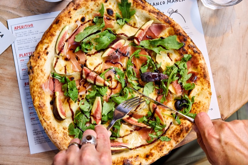 Franco Manca (Deansgate) in Deansgate — Franco Manca is a popular chain renowned for its slow-risen sourdough pizzas, co