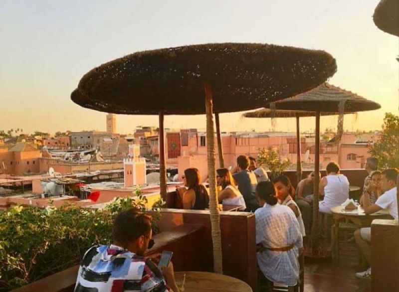Rooftop of Café des Épices in Marrakech