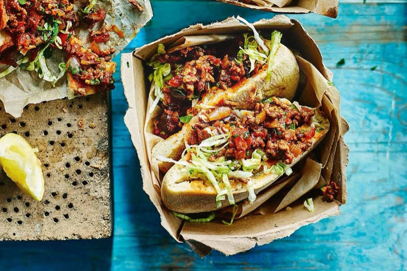 Mixed meat sandwich stall in the Medina