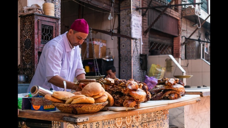 Mechoui Alley lamb stall in Marrakech