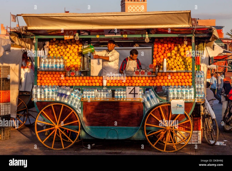 Jemaa el-Fnaa orange juice stalls