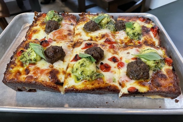 Wrecktangle Pizza in North Loop — Wrecktangle Pizza has quickly become a local sensation for its authentic Detroit