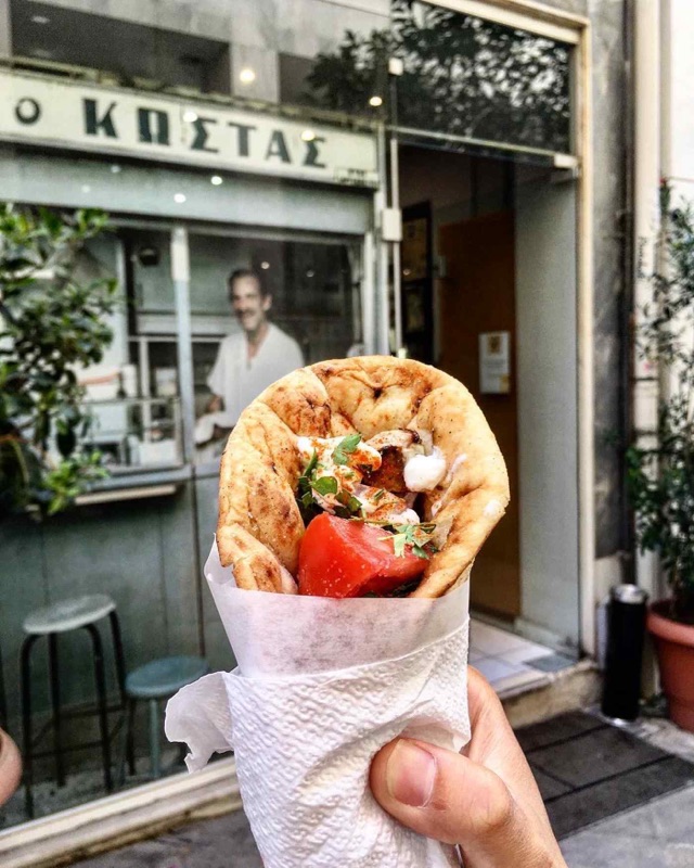 Gyros pita Athens Monastiraki street food