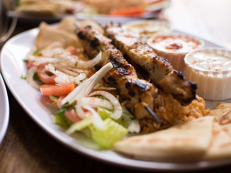 Souvlaki plate Athens mixed grills