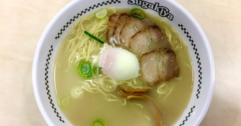 Sugakiya (スガキヤ) in Oasis 21 (Sakae) — Sugakiya is Nagoya's beloved local ramen chain, offering a unique 'Sugakiya-styl