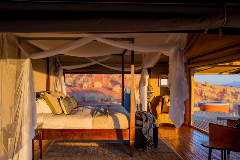 Tented accommodation at Wolwedans Dune Camp NamibRand