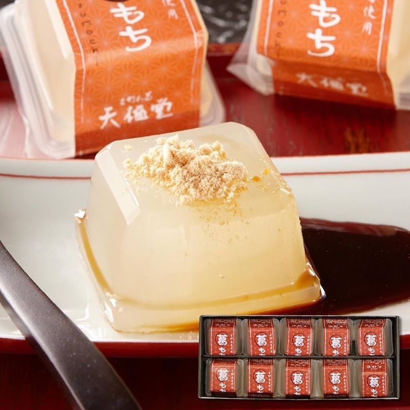 Tengyokudo kuzu kiri and wagashi in Nara