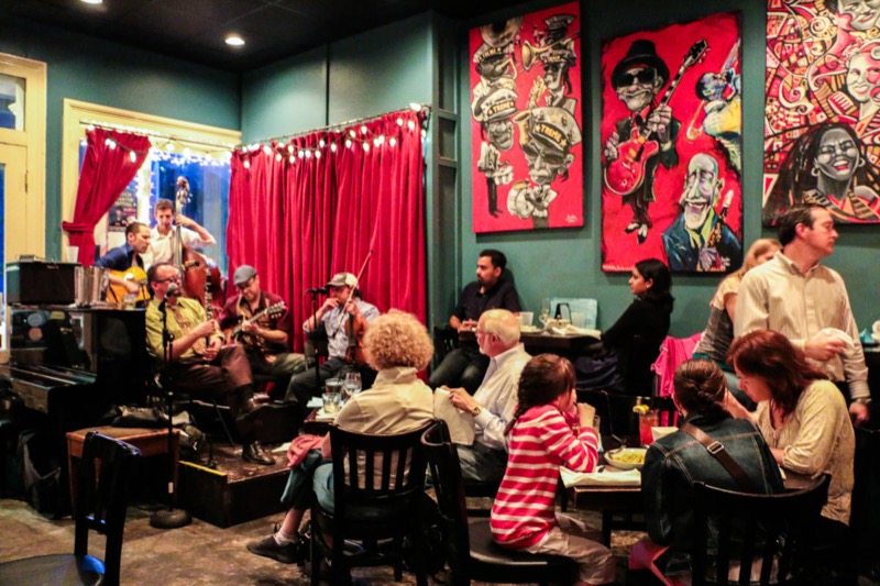 Three Muses restaurant and jazz venue on Frenchmen Street, New Orleans