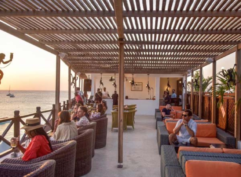 Z Hotel Rooftop Bar sunset in Nungwi, Zanzibar
