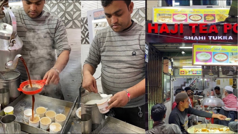 Yahya Tea Stall malai chai in Ballimaran, Old Delhi