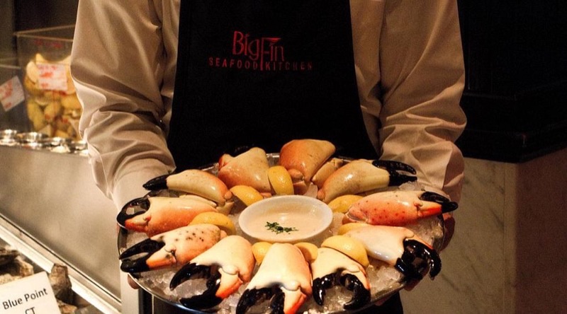 Big Fin Seafood Kitchen in Dr. Phillips — Big Fin Seafood Kitchen is a spacious, lively restaurant offering an extensive m