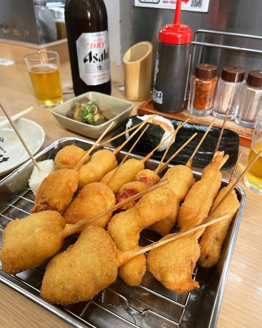 Kushikatsu Daruma in Shinsekai, Osaka