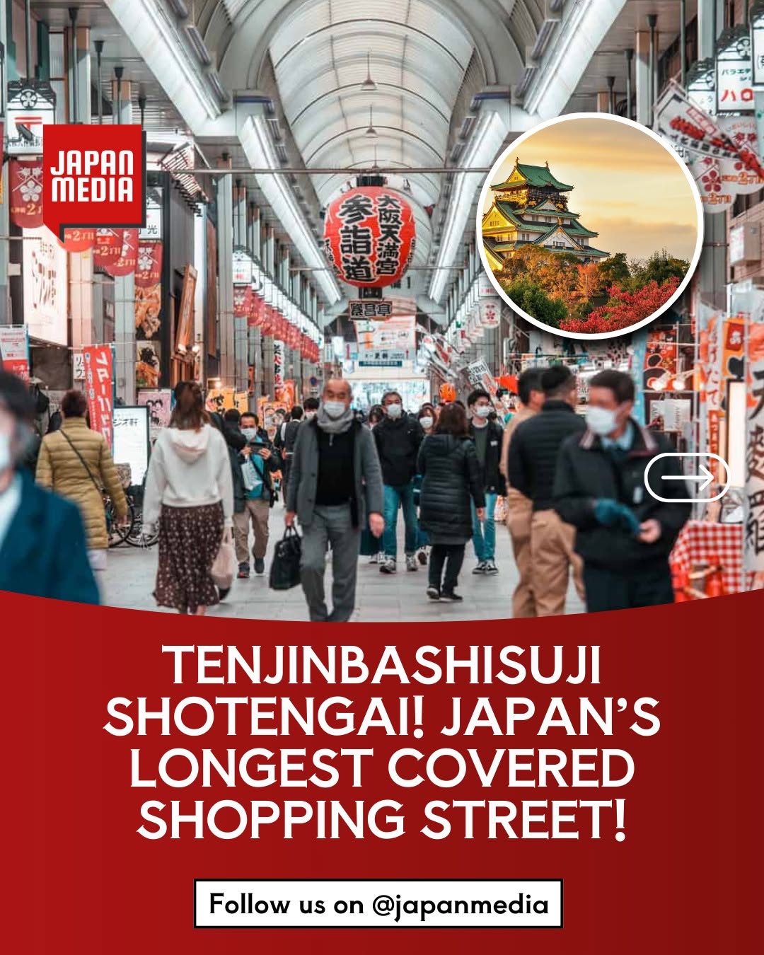 Tenjinbashisuji Shopping Street in Tenma, Osaka