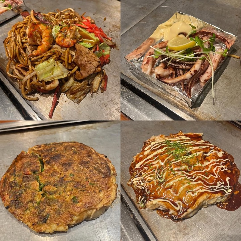 Fukutaro okonomiyaki in Namba, Osaka