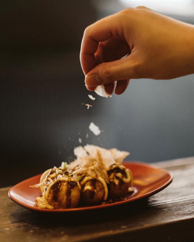 Aizuya original takoyaki in Namba, Osaka