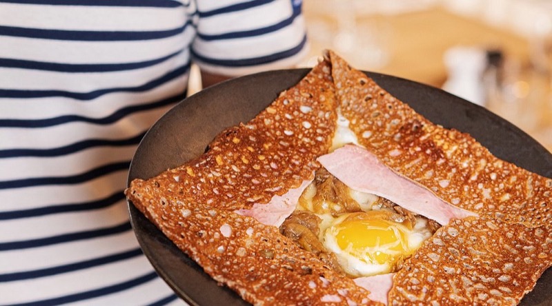 Breizh Café Le Marais in Le Marais — Breizh Café elevates crepes to a gourmet level, using organic, locally-sourced i