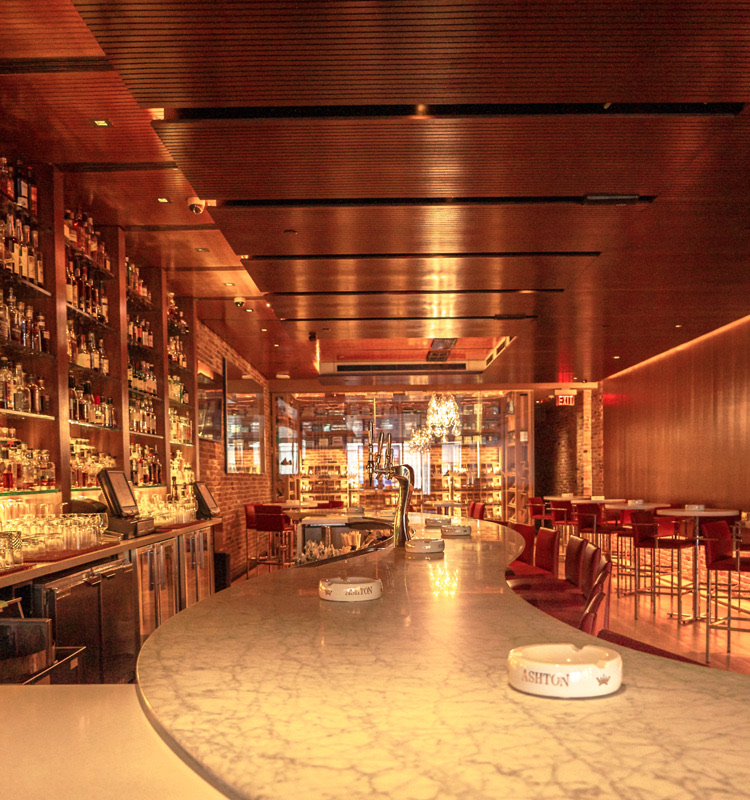 Ashton Cigar Bar in Rittenhouse — Accessed via a discreet elevator next to Holt's Cigar Company, Ashton Cigar Bar 