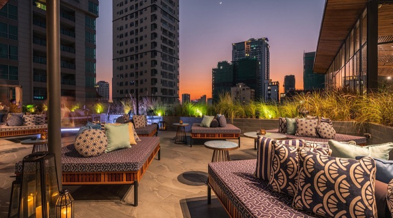 Lantern Rooftop Bar with sunset views and lantern-lit ambiance in Phnom Penh