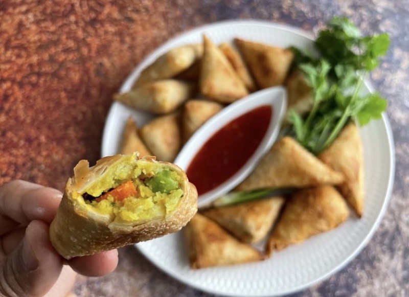 Samoussas in Central Market & Rue Desforges