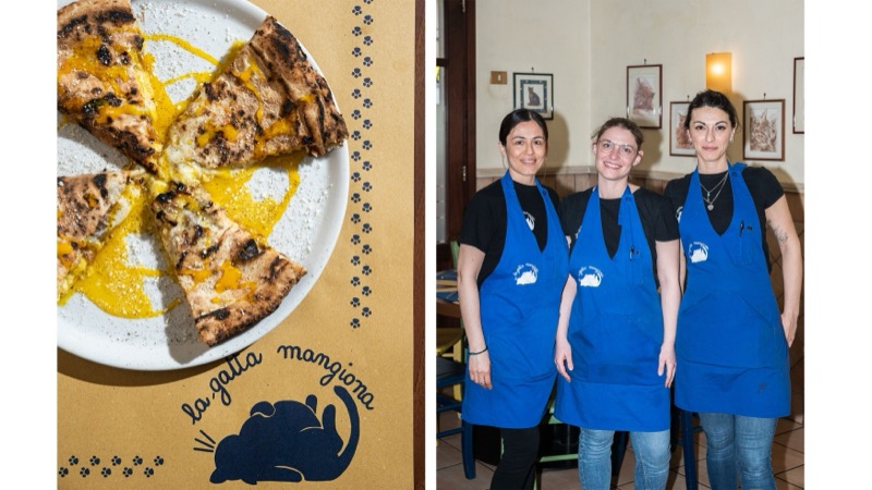 La Gatta Mangiona creative pizza in Monteverde, Rome