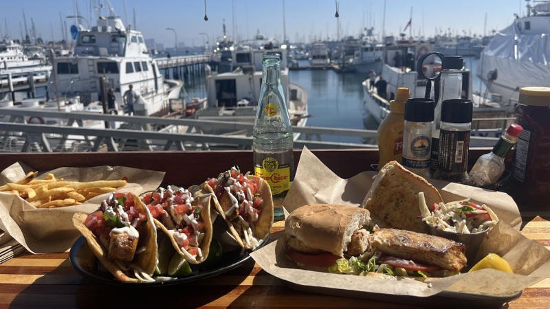 Mitch's Seafood fish tacos in San Diego
