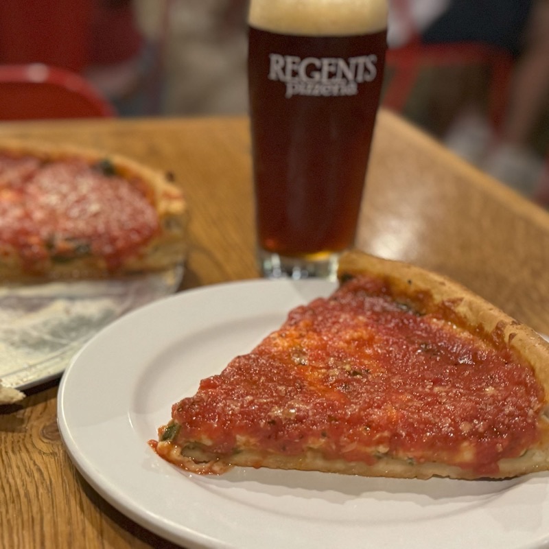 Regents Pizzeria in La Jolla — Regents Pizzeria impressively masters both New York-style thin crust and Chicago