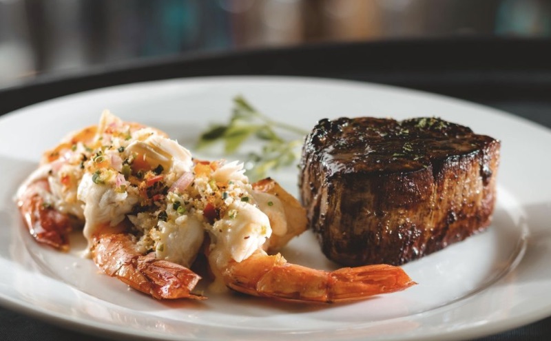 Eddie V's Prime Seafood in La Jolla — An upscale restaurant renowned for its fresh seafood and prime cuts of steak, of