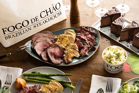 Fogo de Chão Brazilian Steakhouse in Gaslamp Quarter — An authentic Brazilian churrascaria offering a traditional rodizio experience, w