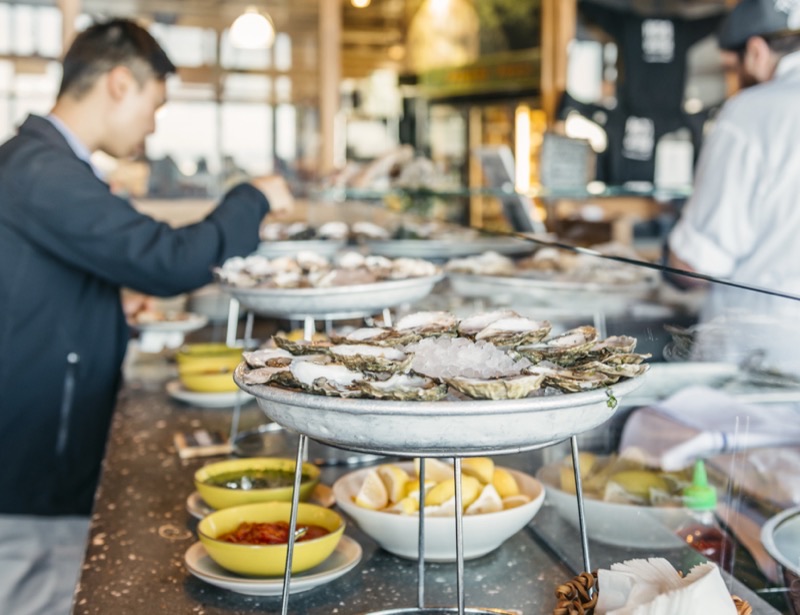 Hog Island Oyster Co. (Ferry Building) in Embarcadero — Located in the iconic Ferry Building, Hog Island Oyster Co. is renowned for its 
